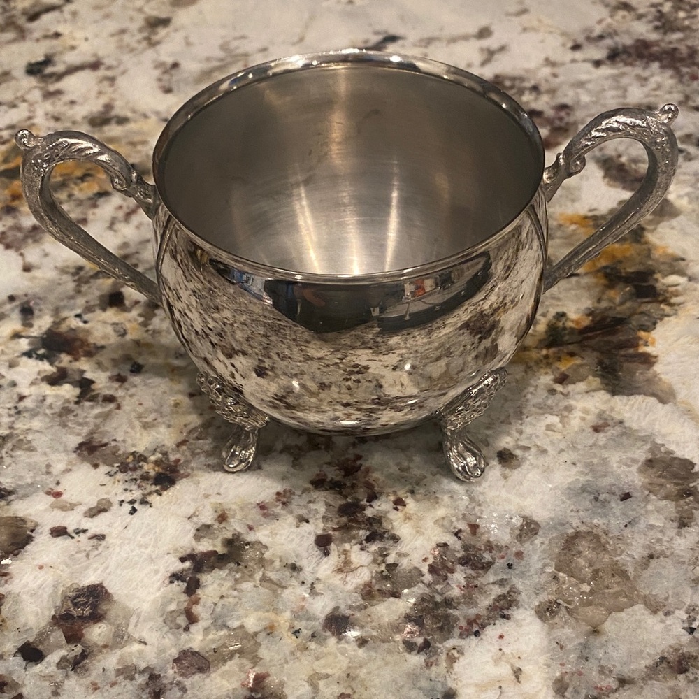 Elegant Silver Sugar Bowl